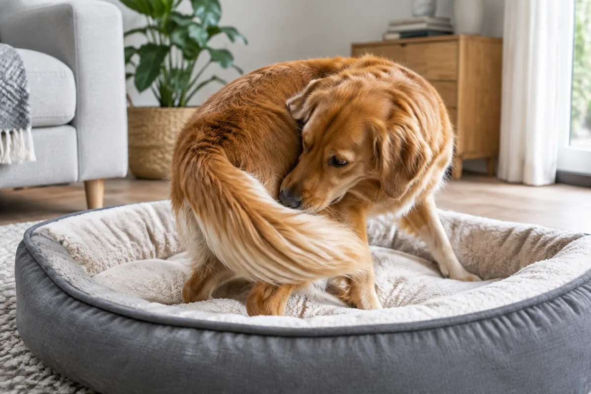 Pourquoi mon chien tourne-t-il en rond avant de se coucher