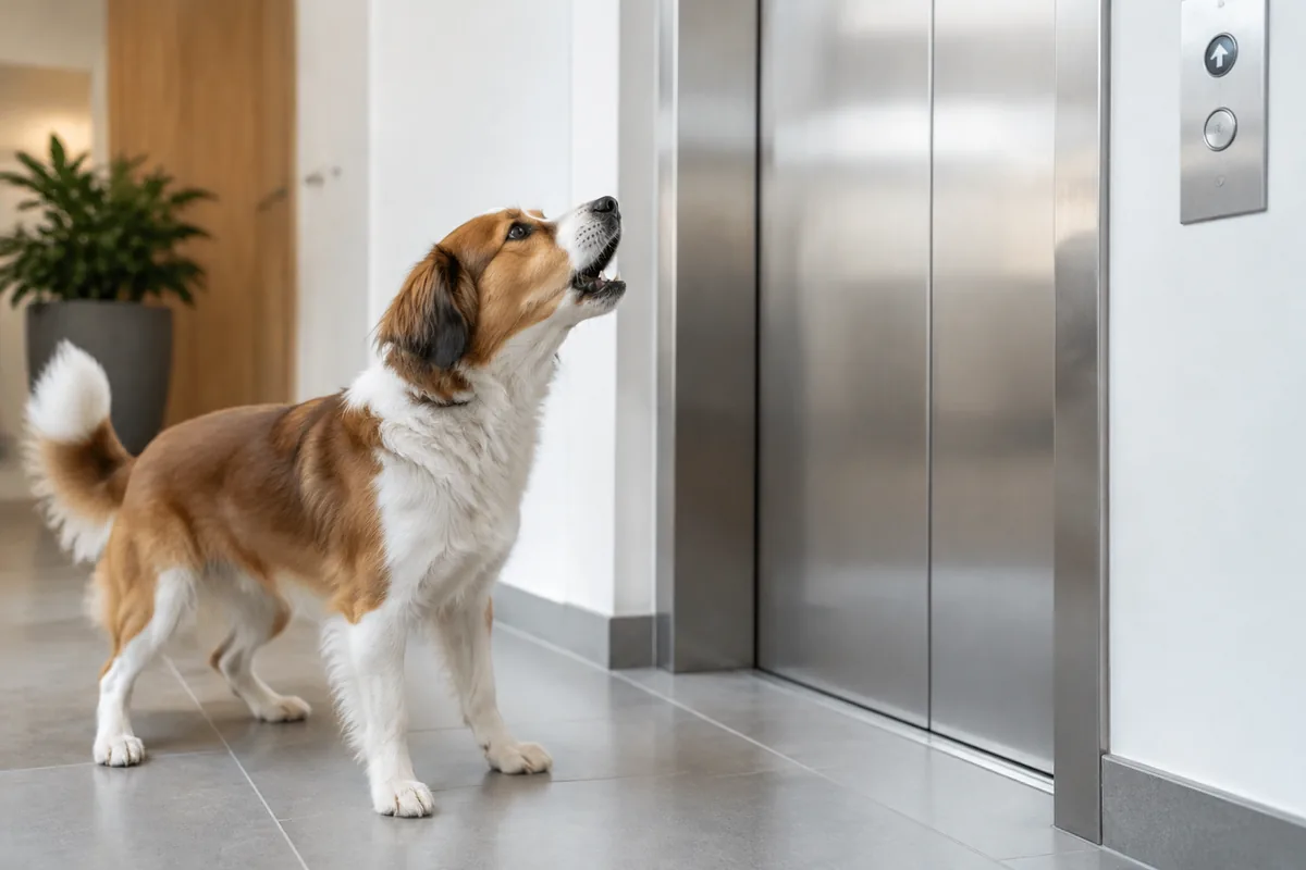 Comment calmer un chien qui aboie aux bruits de l’ascenseur